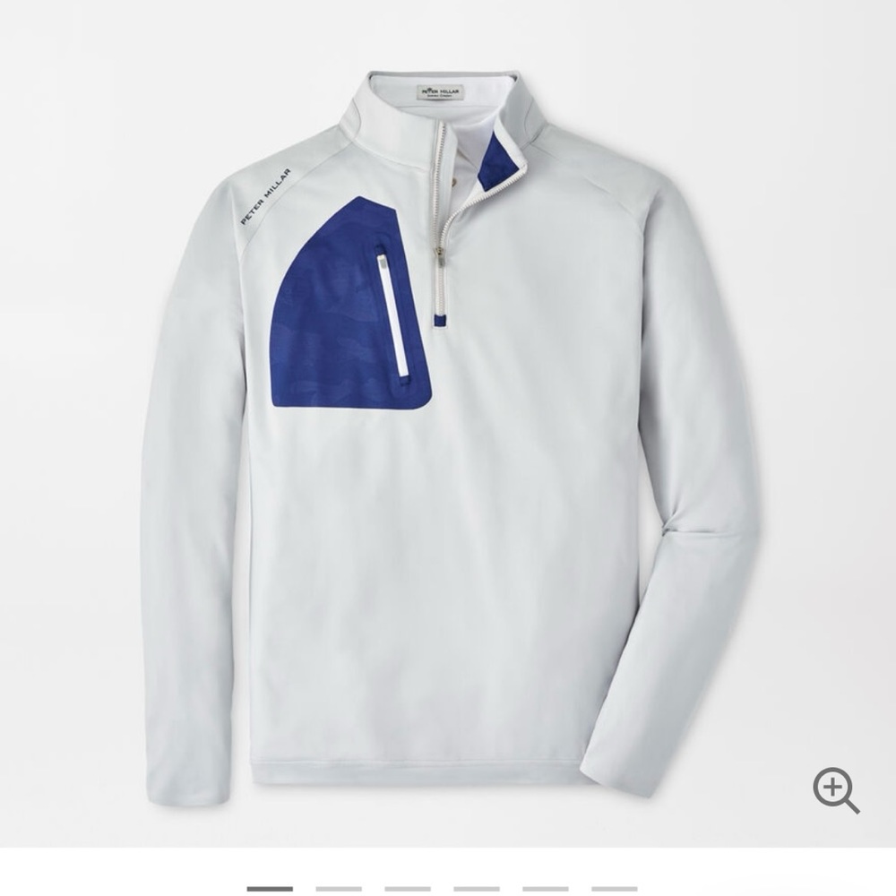 Peter Millar Whire Velar Performance Quarter Zip Sz M